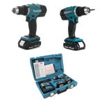СУПЕР ЦЕНЫ! КОМПЛЕКТ: Аккумуляторная дрель - шуруповерт Makita LXT 18В, Два аккумулятора 1,5 Ач, Зарядное устройство, кейс DDF453SYE