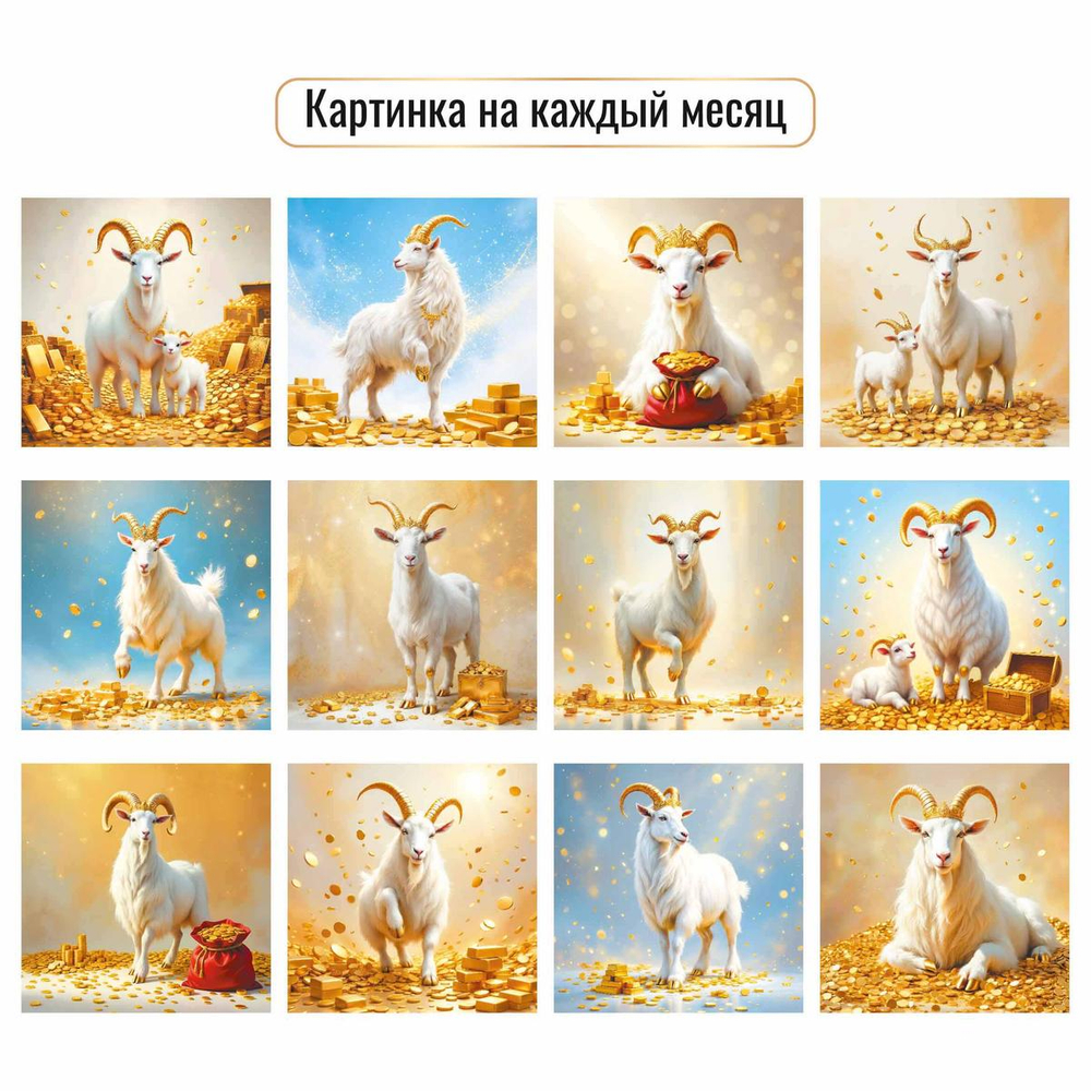 Календарь на скрепке с курсором 230х230 2027 "Символ года" 10277 (Квадра)