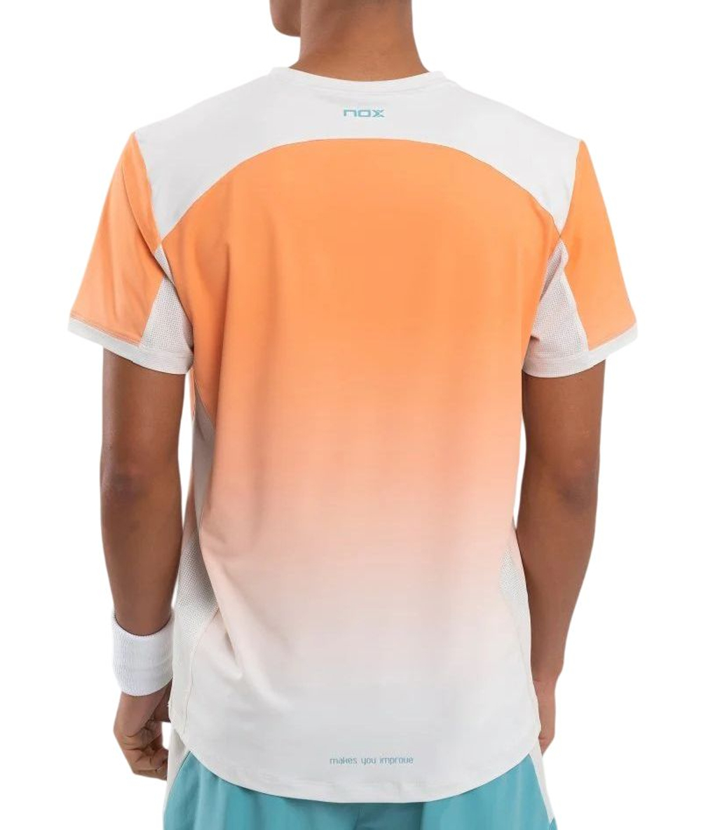 Теннисная футболка NOX Pro - orange degraded
