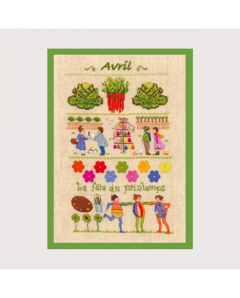Набор для вышивания нитками Le Bonheur des Dames, Avril (Апрель), 18х28 см Набор для вышивания нитками Le Bonheur des Dames, Avril (Апрель), 18х28 см