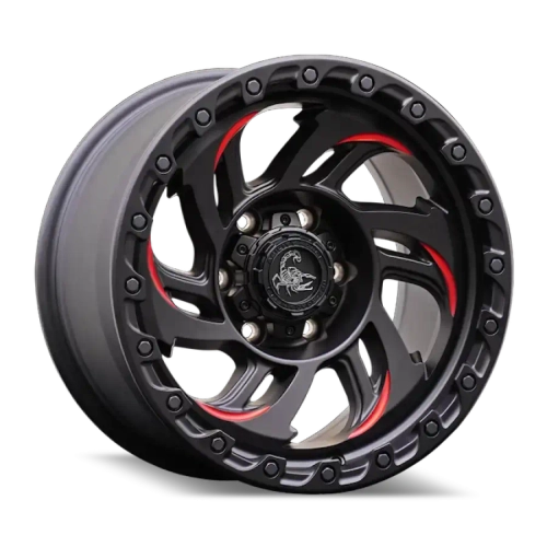 Диск колёсный литой AGILITY FORCE А723 R18 8.5 ET0 Matte Black / Red Milled Spokes