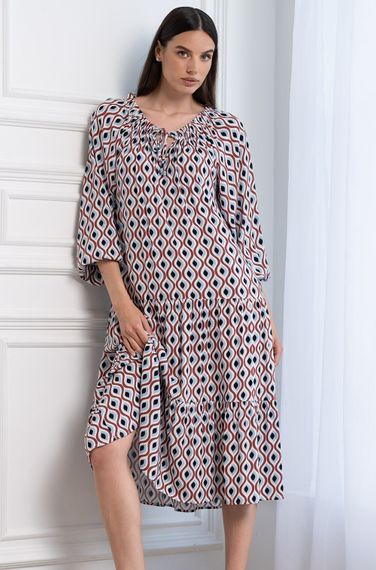 Туника женская из вискозы длинная с длинным рукавом Mia-Amore 5308 "Berta"