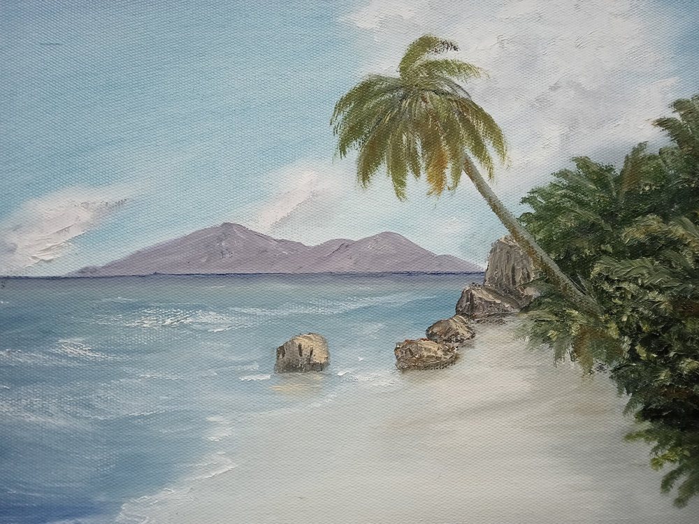 Картина "Побережье" Масло. Кисти. Холст на подрамнике.30x40 см.Кисти Войтович Н.