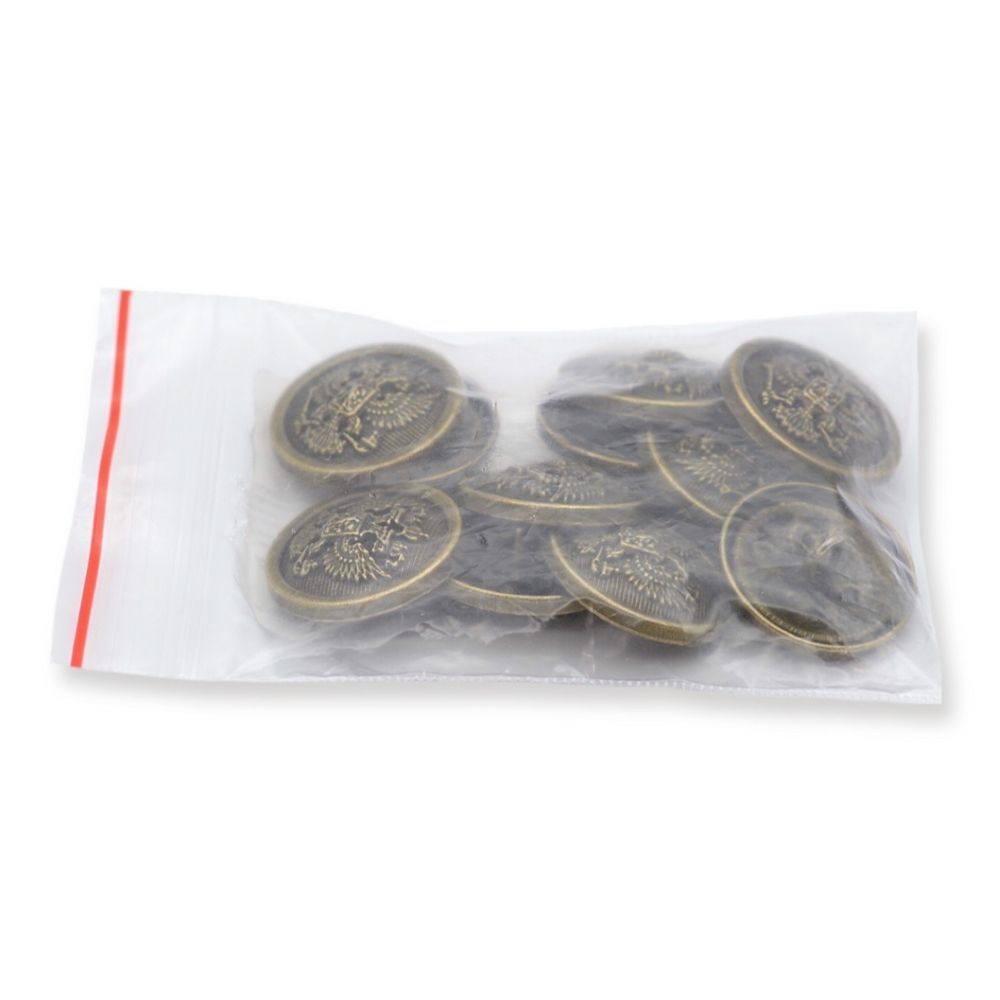 Пуговицы металл на ножке 36L=23 мм, (bronze (бронза)), 12 шт, ME354