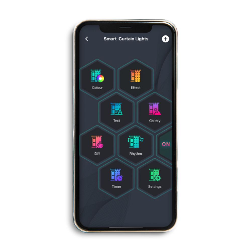 Светодиодная новогодняя гирлянда ЭРА ERASG -02 умная занавес RGB 2*2 м управление через мобильное приложение | Гирлянды