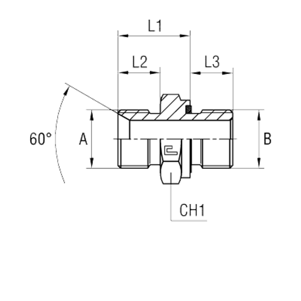 Штуцер FE BSP 3/8 - BSP 3/8
