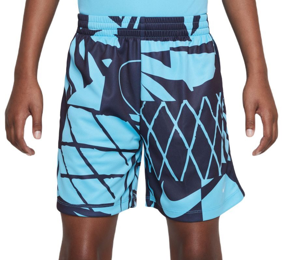 Шорты для мальчика теннисные Nike Dri-Fit Multi+ Training Shorts - baltic blue/white