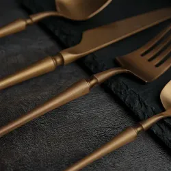 Вилка столовая 21 см матовая цвет медь PVD 1920-Copper P.L. [12]