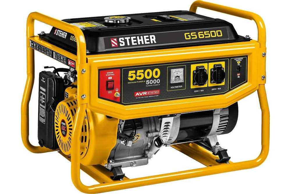 Бензиновый генератор (5.5 кВт) STEHER (GS-6500)