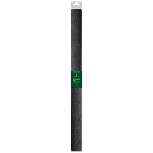 Бумага крепированная Greenwich Line, 50*250см, 32г/м2, черная, в рулоне, пакет с европодвесом