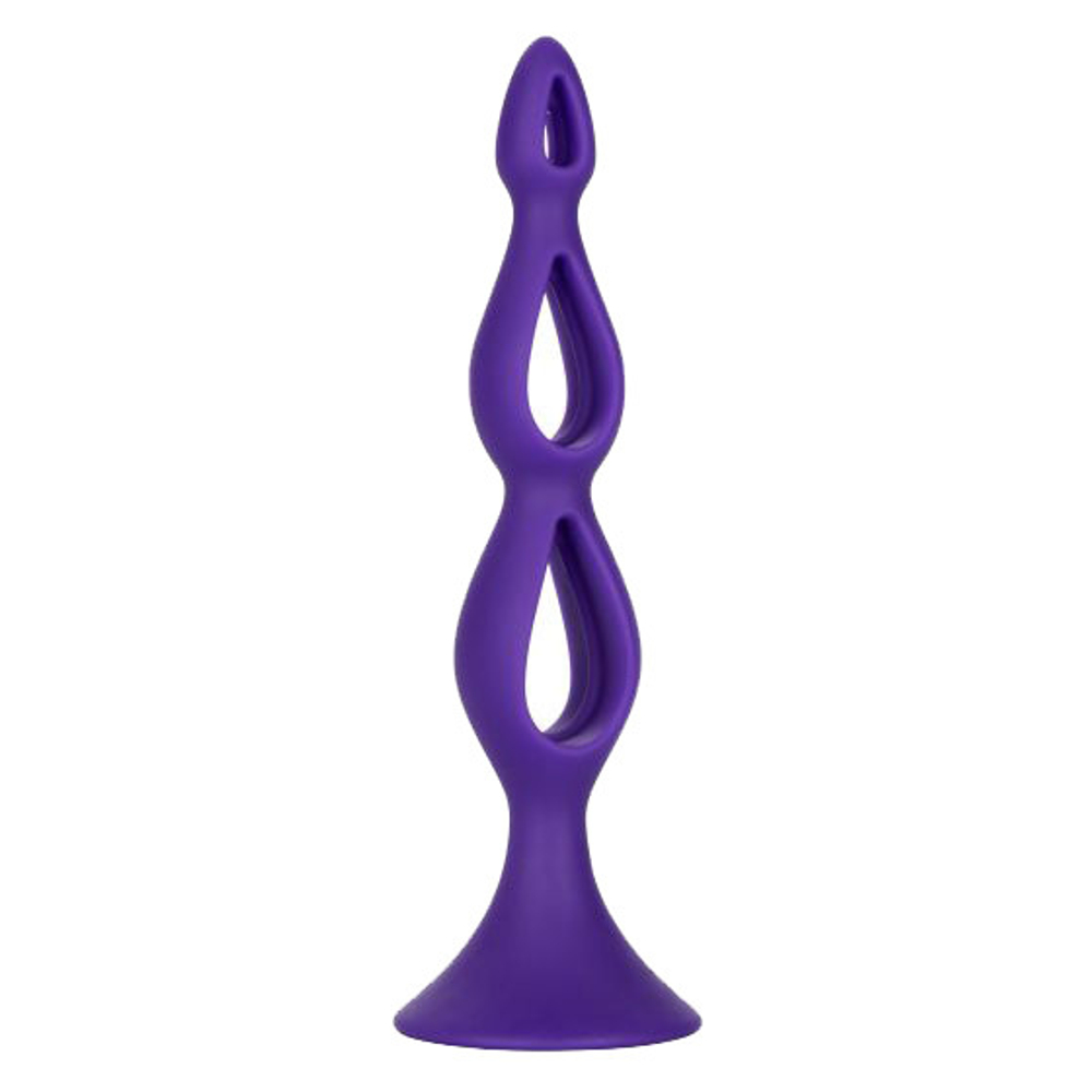 Фиолетовая анальная елочка 14,5см California Exotic Novelties Silicone Triple Probe SE-0393-56-2