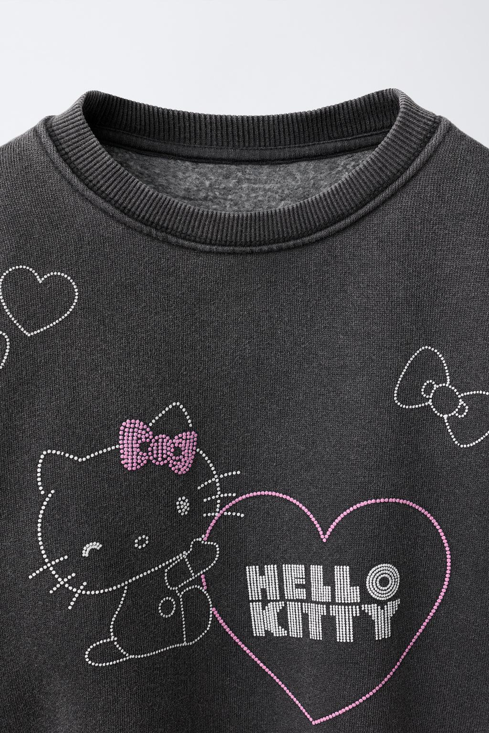 ZARA ТОЛСТОВКА HELLO KITTY © SANRIO, АНТРАЦИТОВО-СЕРЫЙ