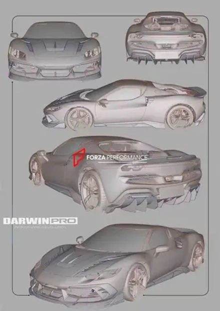 Карбоновый обвес для Ferrari 296 GTB 2022+ Феррари