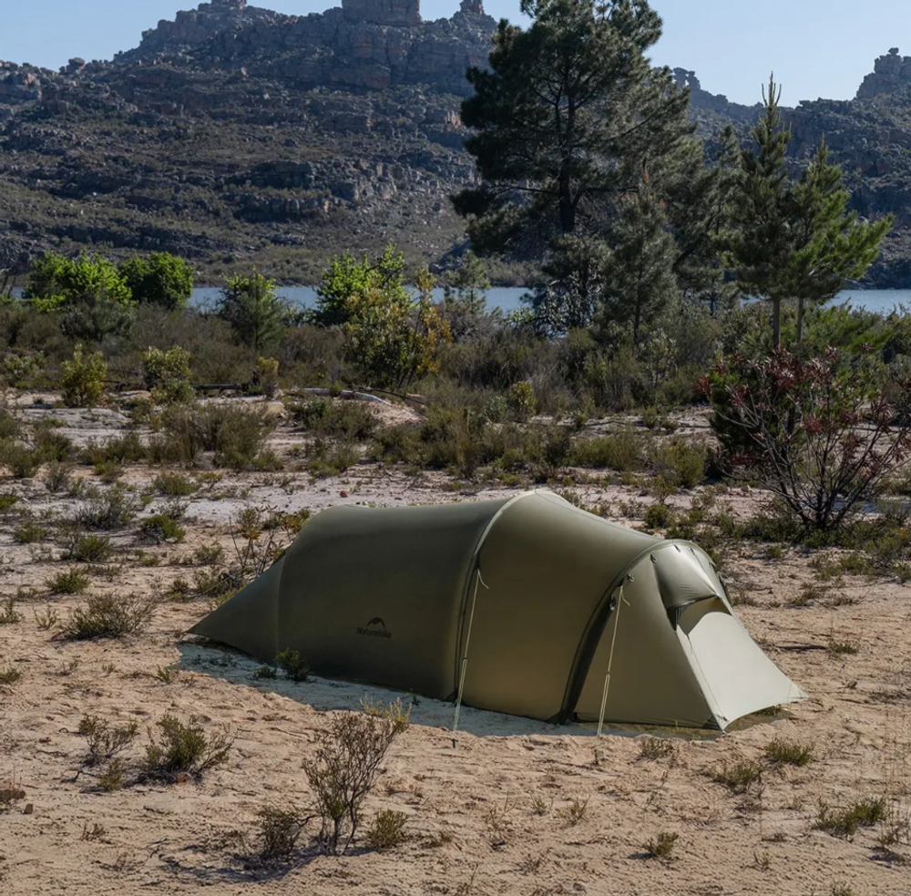 Палатка Naturehike Opalus Si 2-местная, алюминиевый каркас, темно-зеленая