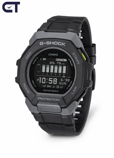 CASIO GBD-300-1DR G-SHOCK мужские наручные часы — тонкая цифровая G-SQUAD с Bluetooth и беговыми функциями
