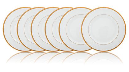 Набор тарелок для закусок 6шт 22см Noritake Рочель, золотой кант