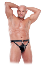 Стринги мужские с замочком "Пояс верности" Chastity Belt 2XL/3XL (Цвет: черный)