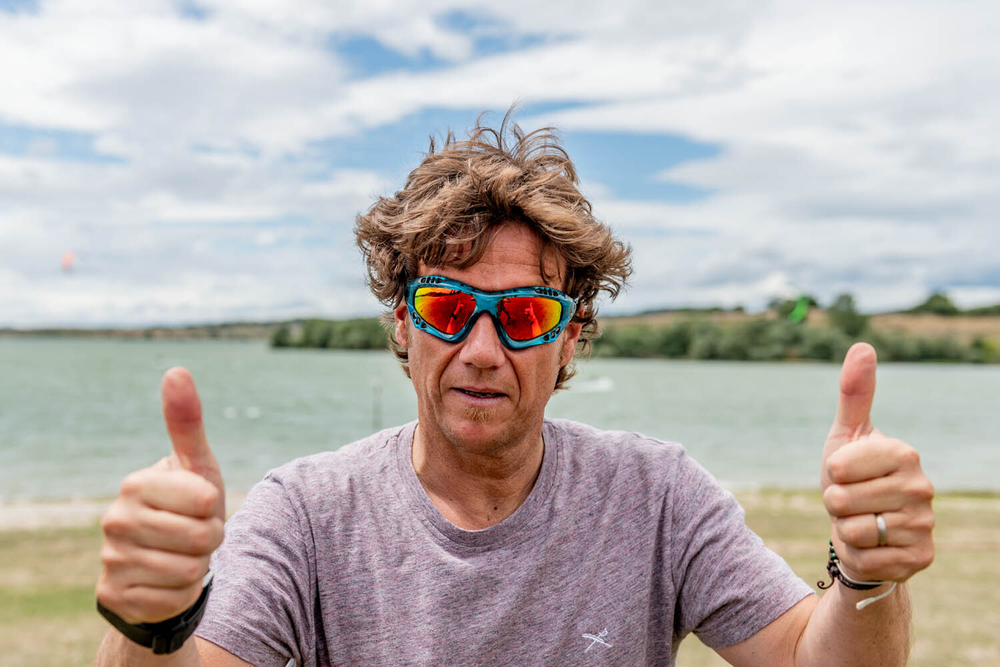 Спортивные очки OCEAN Australia Transparent Blue / Revo Orange Polarized lenses