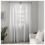 Комплект штор IKEA TIBAST (ТИБАСТ), Белый, 145x250 см, 2 шт