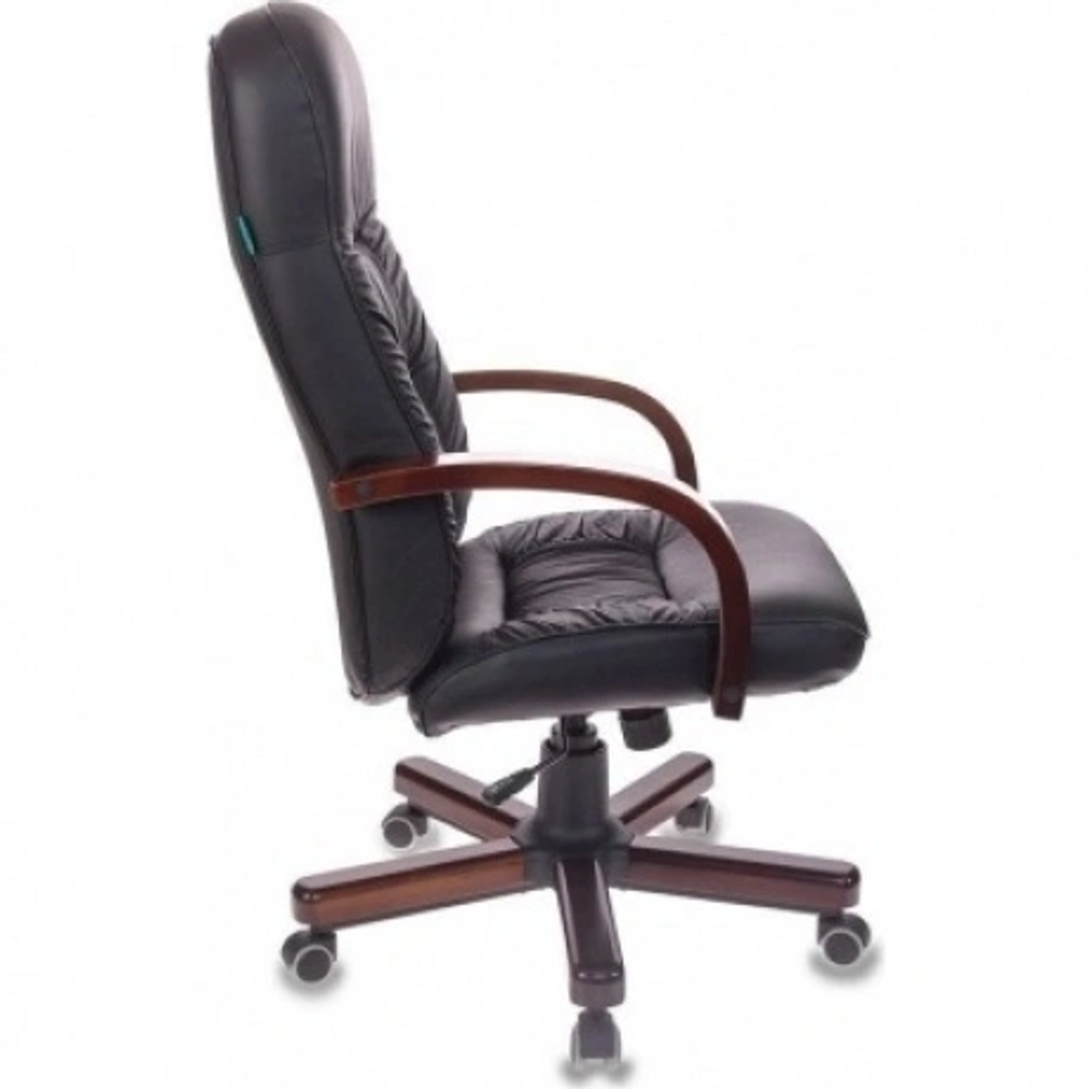 Кресло руководителя Бюрократ T-9908/WALNUT черный кожа крестовина металл