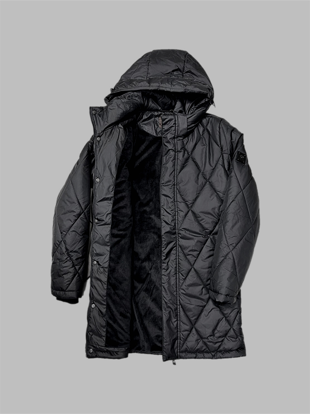 Куртка LoroPiana удлин. #T2-09 (черн.)