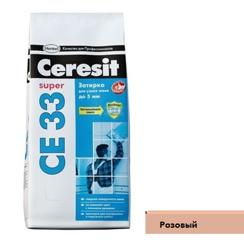 Затирка для швов Ceresit CE 33 (2кг) розовый 34