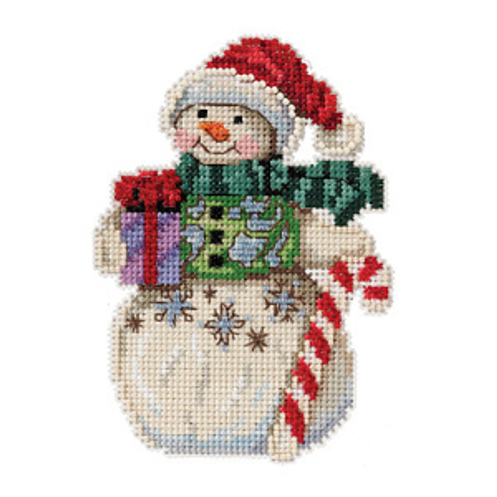 "Снеговик с конфетой"-JS20-2116 вышивка