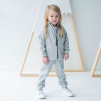 Костюм вязаный флис "Серый меланж"