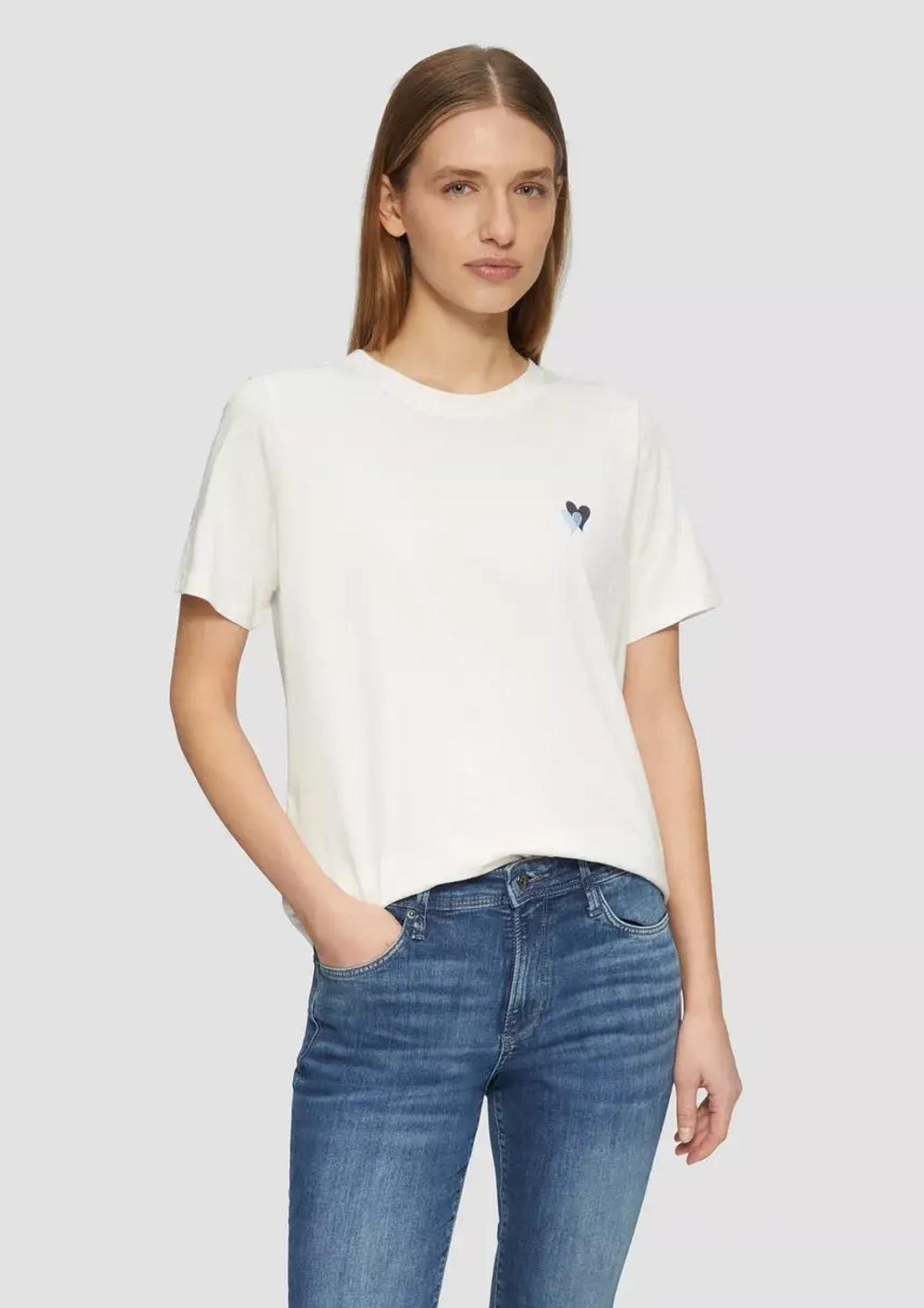 Футболка Relaxed Fit с вышивкой в виде сердца s.Oliver