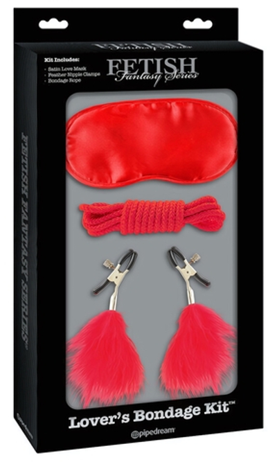 Секс-набор для фетиша Lover's Bondage Kit (Цвет: красный с черным)