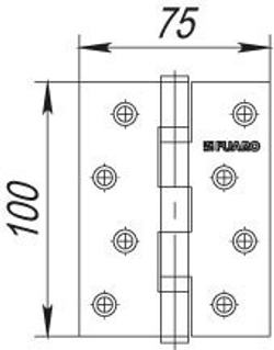 Петля универсальная 2BB 100x75x2,5 PN (перл. никель)