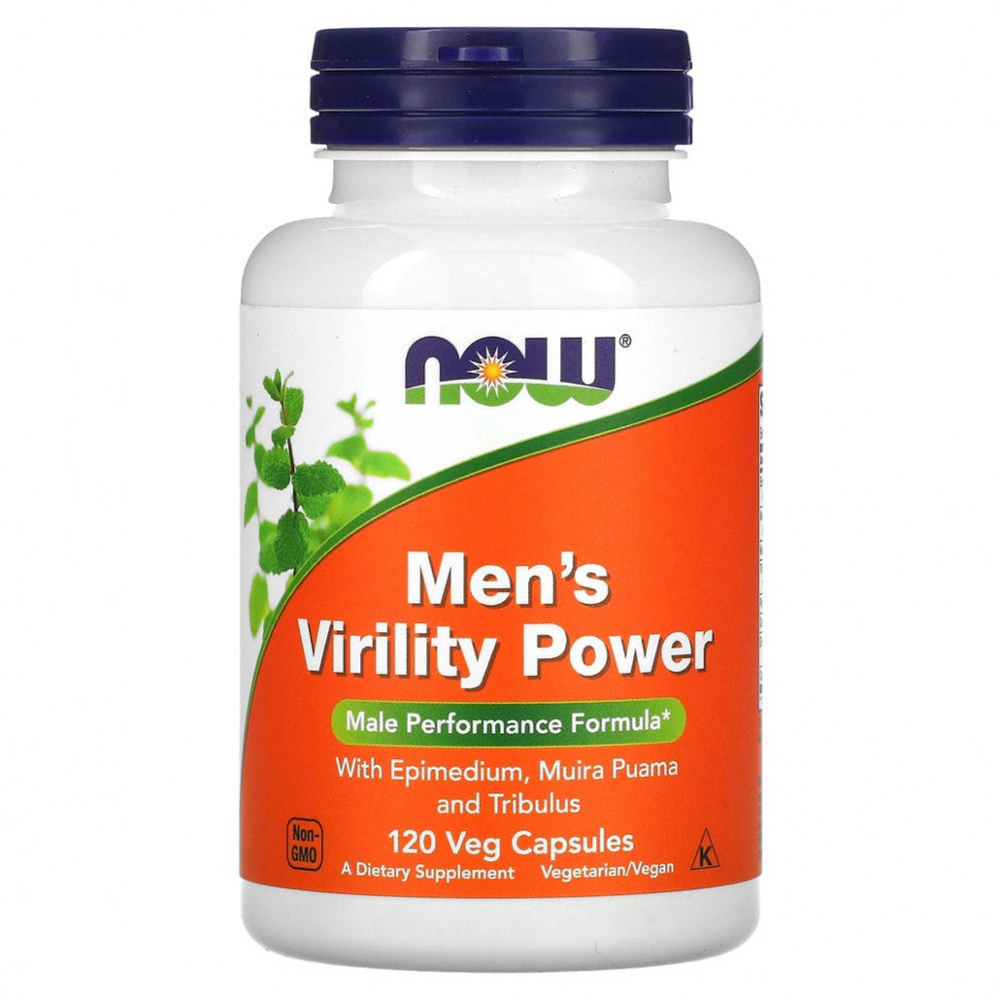 Тестобустер NOW Men's Virility Powder 120 капсул