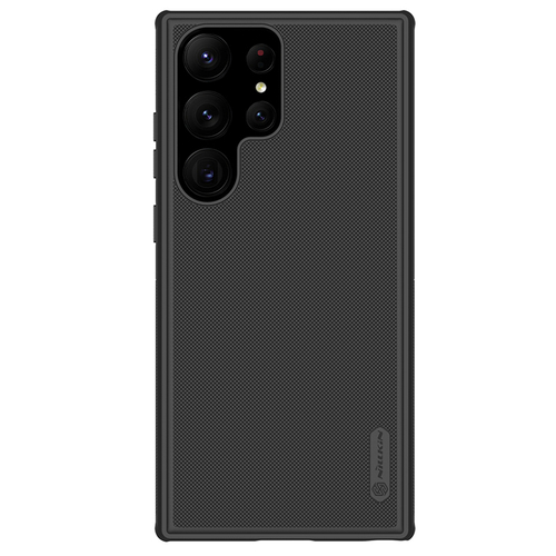 Чехол усиленный от Nillkin для Samsung Galaxy S23 Ultra с 2023 года, серия Super Frosted Shield Pro, двухкомпонентный, черный цвет