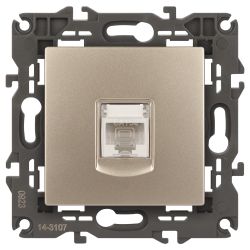 Розетка ЭРА Elegance 14-3107-04 информационная RJ45 IP20 шампань | Эра Elegance
