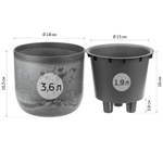 Кашпо МИКРИТ D=180см 1,9 л со вставкой 18*18*16,5 см М3265