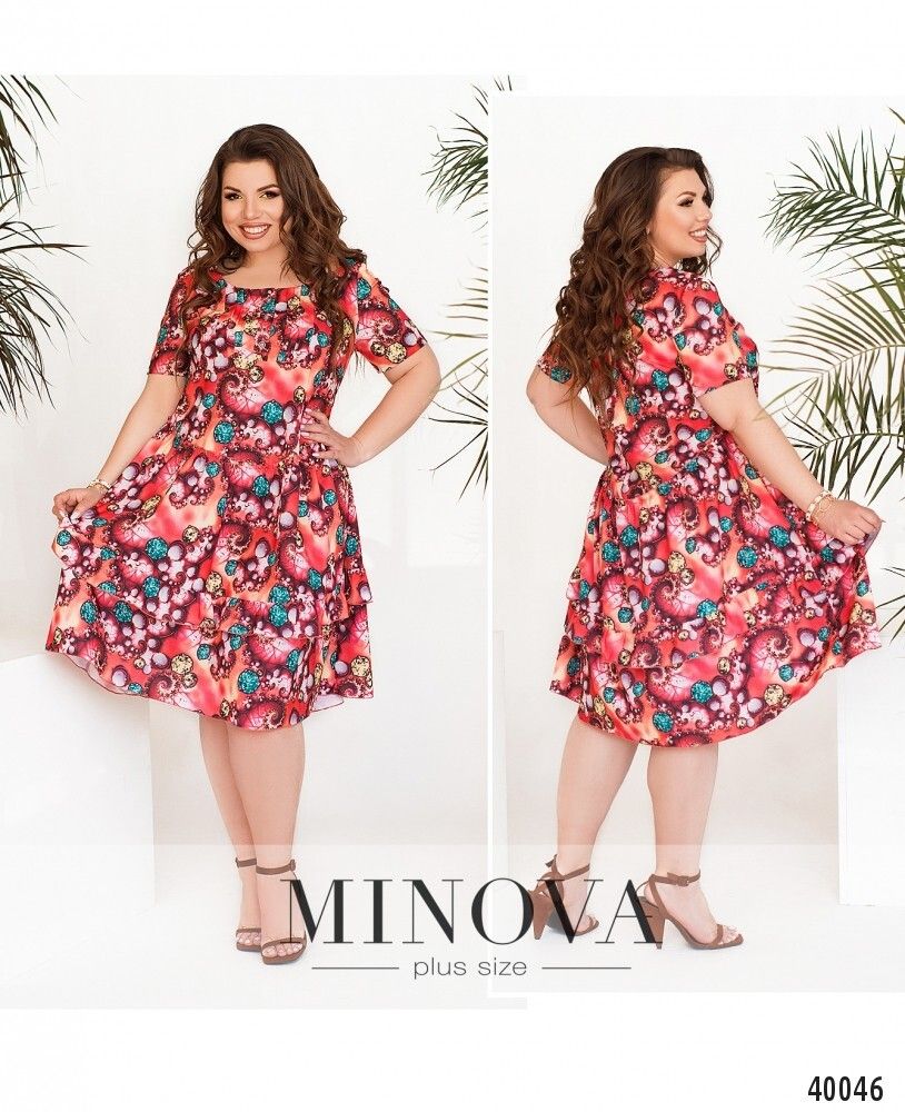 Платье 20-11-коралловый Minova Платье 20-11-коралловый Minova