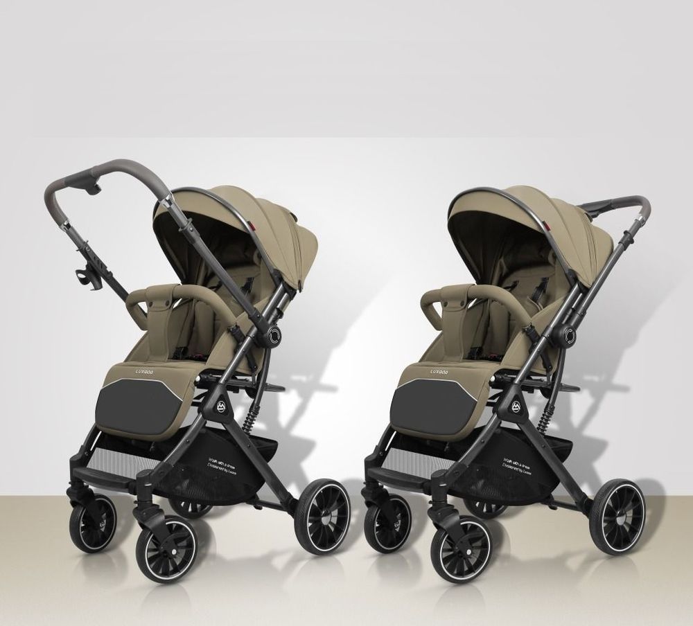 Прогулочная коляска Luxmom 525 с перекидной ручкой (бежевый)