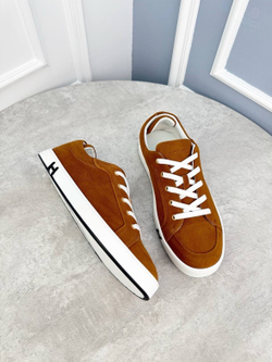 Кеды Hermes Quicker Sneaker Navy Denim Gum Sole