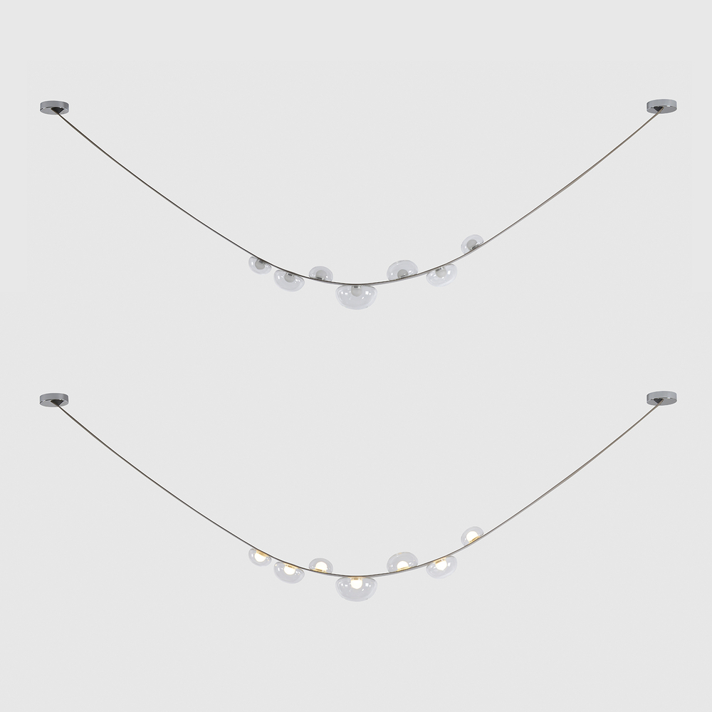 Подвесной светодиодный светильник Crystal Lux BOSQUE SP7 L3000 GREY/TRANSPARENT