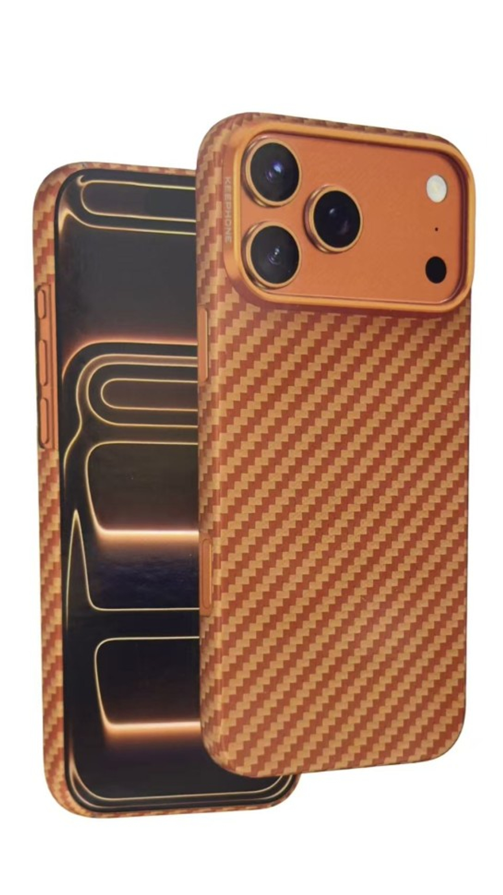Накладка для i-Phone 17 Pro Max Keephone Kevlar Diago MagSnap оранжевый