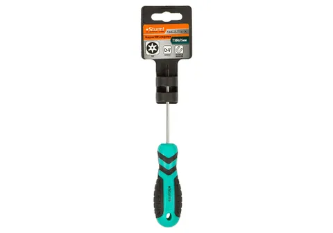 Отвертка TORX TT10H*75мм, с отверстием, CrV магнитный наконечник Sturm!