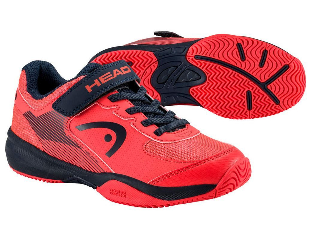 детские Кроссовки теннисные Head Sprint Velcro 3.0 - fiery coral/blueberry