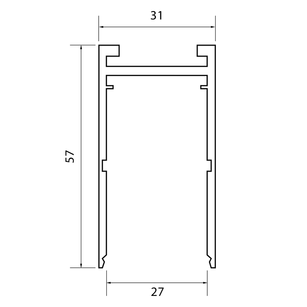 ST015.419.00 Шинопровод SKYLINE 220 накладной ST-Luce Черный