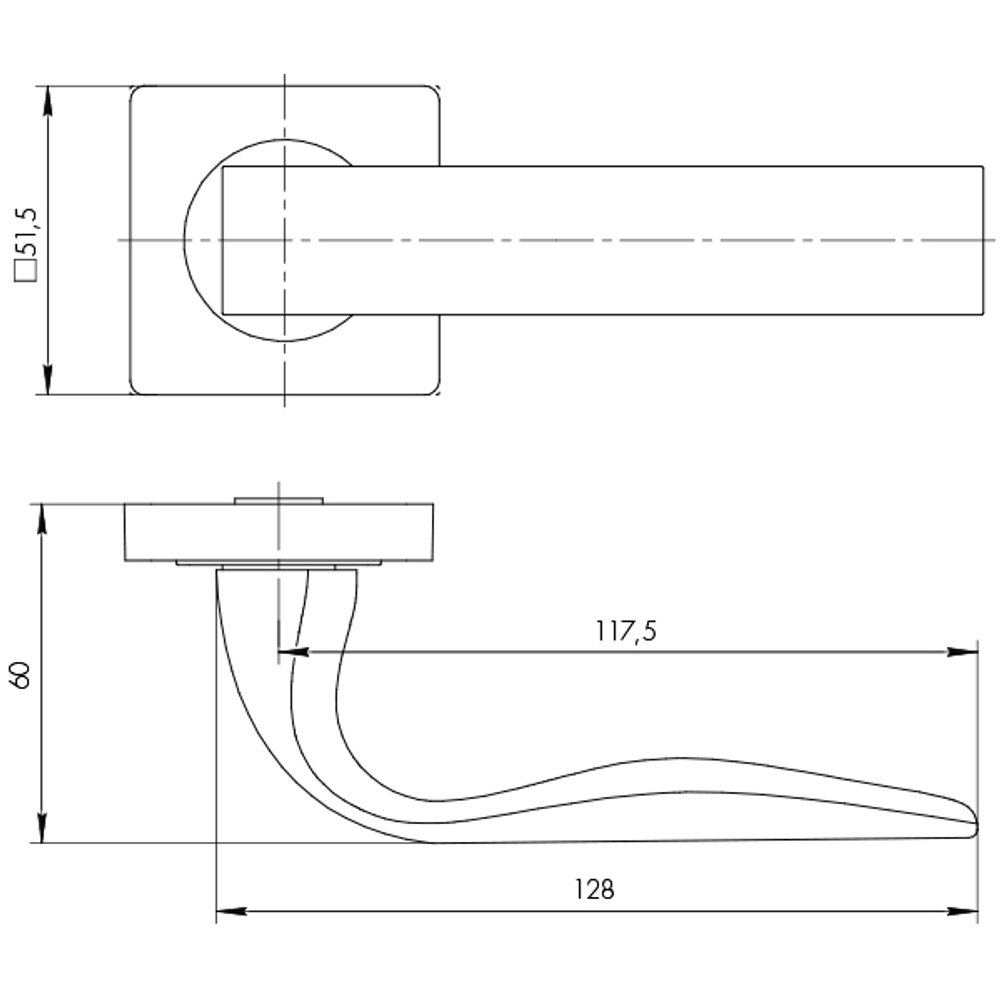 Ручка раздельная K.JK51.EVO (EVO JK) BL-24 черный