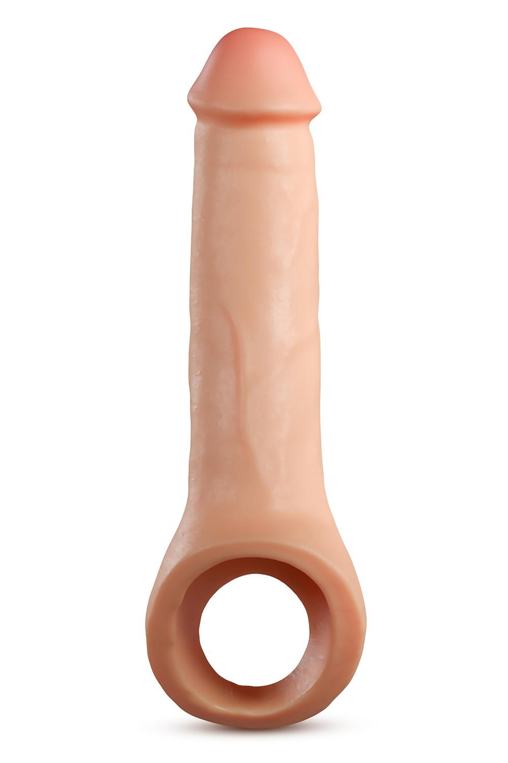 Телесная насадка-удлинитель Thrive 8.75 Inch Realistic Penis Extender Sleeve - 22,2 см. (Цвет: телесный)