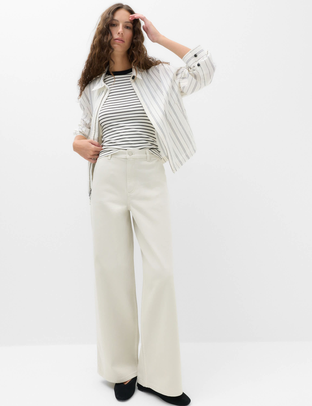 Джинсы с широкими штанинами T57002117 - Marks & Spencer