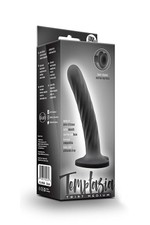Черный анальный фаллоимитатор Twist Medium - 14 см. (Цвет: черный)