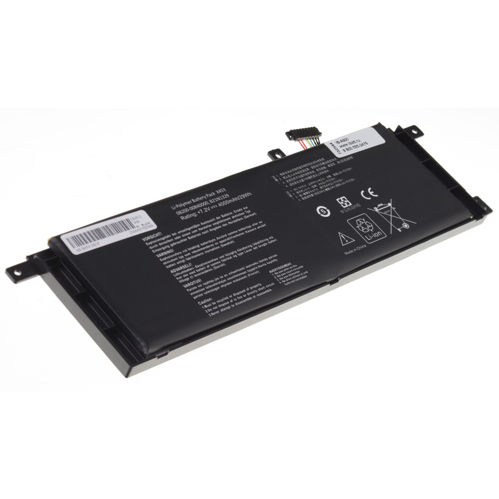 Аккумулятор iBatt 3900mAh для ноутбука Asus X453MA (B21N1329)