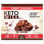 Keto Wise, Fat Bombs, хрустящая карамель, 7 упаковок по 32 г (1,13 унции)
