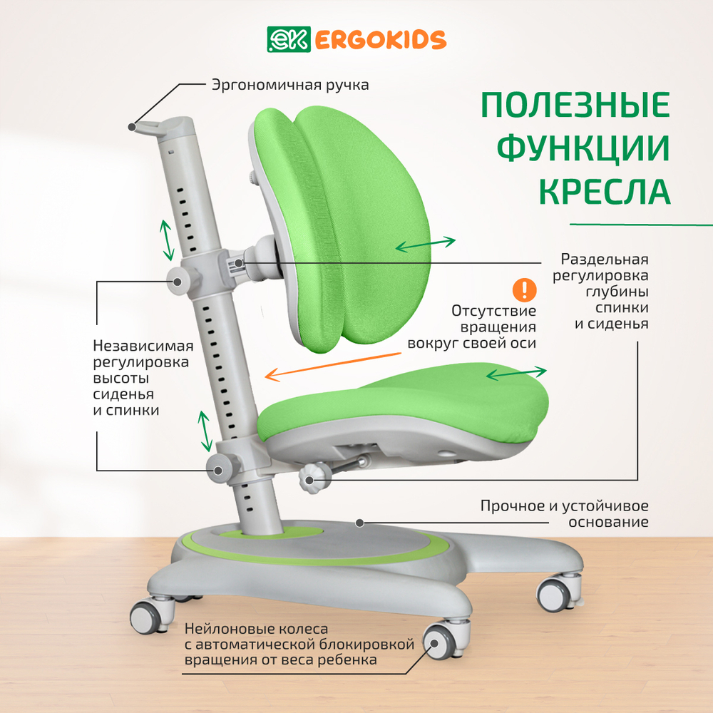 Стул для школьника Ergokids Ortoback Duo